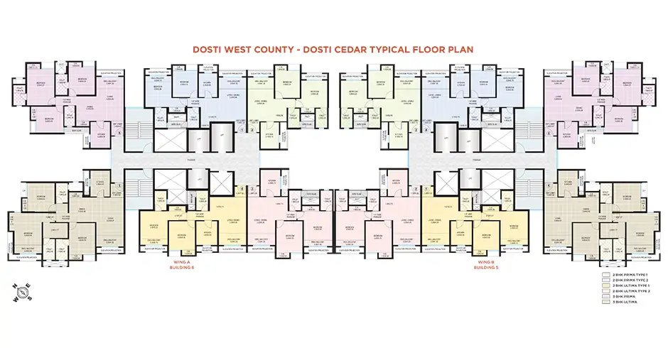 Dosti West County Balkum Thane Floor Plans